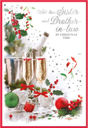 a christmas card for a sister and brother in law