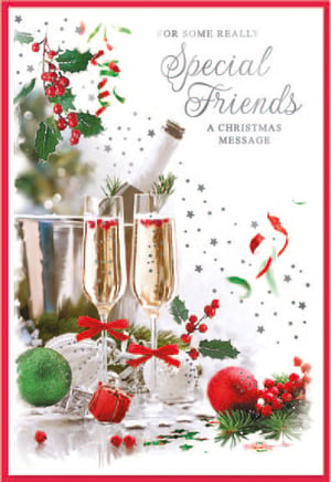 a christmas card that says special friends on it
