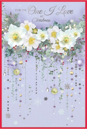 a christmas card that says for the one i love at christmas