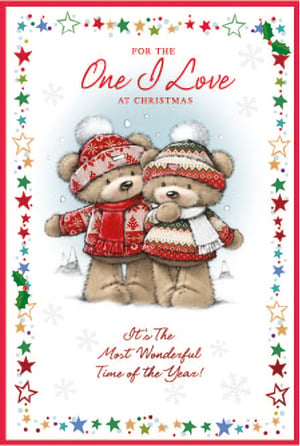 a christmas card that says one i love at christmas