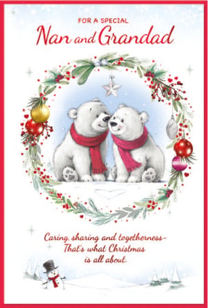 a christmas card for a special nan and grandad