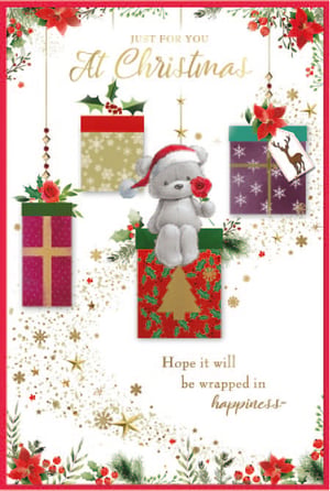 a christmas card that says just for you at christmas