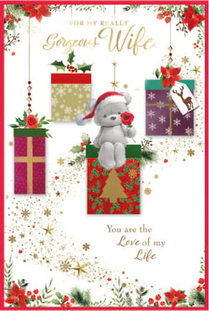 a christmas card for a gorgeous wife