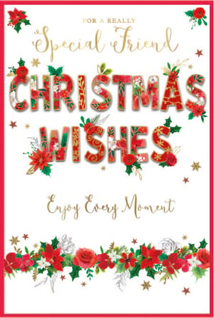 a christmas card for a really special friend