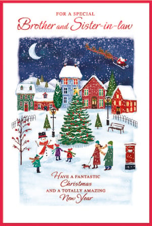 a christmas card for a special brother and sister in law