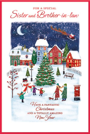 a christmas card for a special sister and brother in law