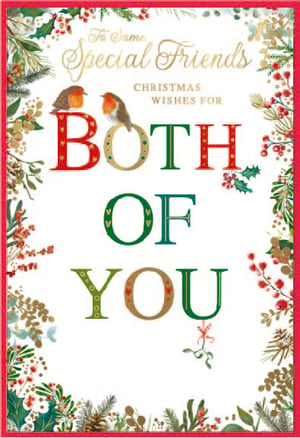 a christmas card that says both of you