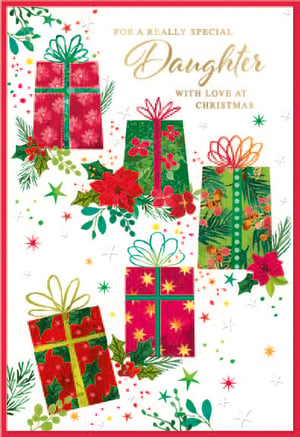 a christmas card for a really special daughter with love at christmas
