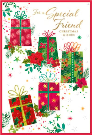 a christmas card that says for a special friend