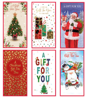 six christmas cards with one that says a gift for you