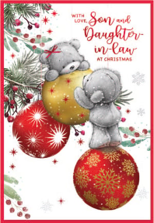a christmas card for a son and daughter in law