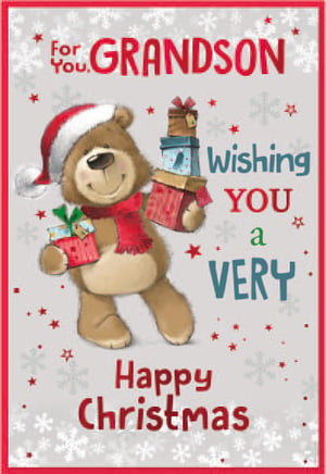 a christmas card for grandson wishing you a very happy christmas