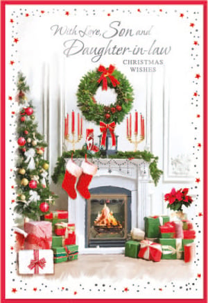 a christmas card for a son and daughter in law