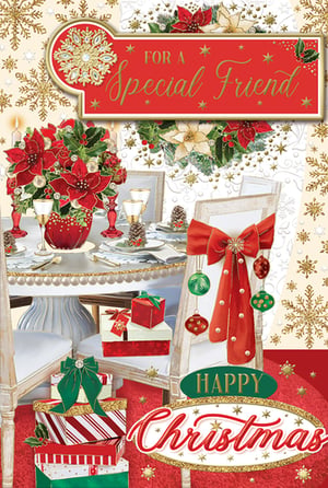 a christmas card that says for a special friend