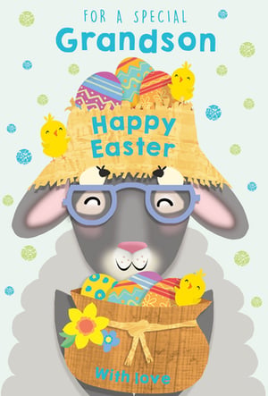 an easter card for a special grandson