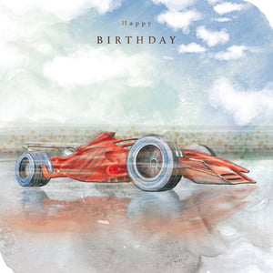 Get ready to race into sales with our dynamic Open Birthday Male card! This exciting design features a vibrant red Formula 1 style car, expertly rendered in a captivating watercolour and sketch art style. The scene captures the thrill of the track, complete with a wet surface reflecting the car and a bright blue sky adorned with fluffy clouds. It's the perfect card for car enthusiasts and anyone who appreciates a powerful, stylish image. This eye-catching birthday card offers a fresh and appealing option for male recipients. Stock up on this fantastic design from the Great British Card Company, available in a convenient pack size of 1x6.