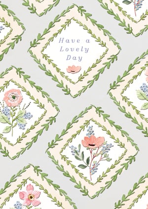 Brighten someone's special day with these delightful 'Have a Lovely Day' birthday cards, perfect for the female recipient. From the esteemed Great British Card Company, each card features a charming design of delicate pink and blue florals nestled within a pretty diamond-shaped frame of lush green foliage. The gentle watercolour style and soft colour palette create a truly elegant and heartfelt message. Ideal for any female birthday, these versatile cards are sure to bring a smile. Available in a convenient pack of 6, they're a wonderful addition to your greeting card selection.