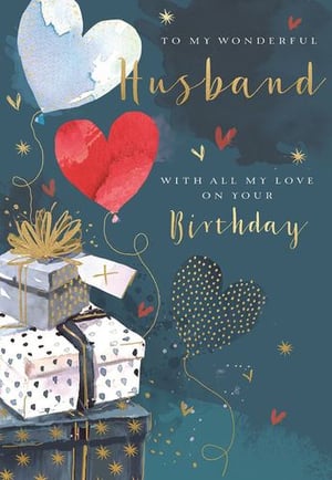 a birthday card for a wonderful husband with all my love on your birthday .