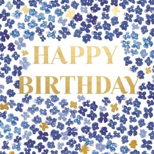 Introduce a touch of floral elegance to your card collection with our 'Open Birthday Female' card, proudly supplied by Ling. This exquisite design features a vibrant scattering of blue and gold watercolour-style flowers, framing a shimmering gold 'Happy Birthday' message. Its fresh and cheerful aesthetic makes it a perfect choice for celebrating any woman's special day. The versatile appeal ensures it will be a popular pick for your customers. Available in a convenient pack of 6, this beautiful card is ready to bring joy and sophistication to every birthday wish.