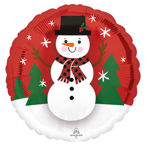an anagram balloon with a snowman on it