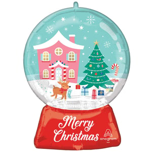 a balloon that says merry christmas on it