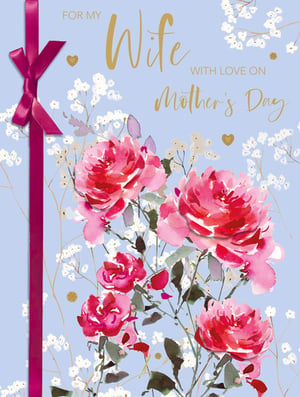 a mother 's day card that says for my wife with love on mother 's day