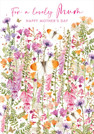 a mother 's day card that says for a lovely mum
