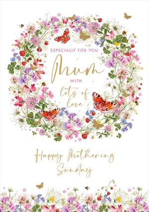 a mother 's day card for mum with lots of love