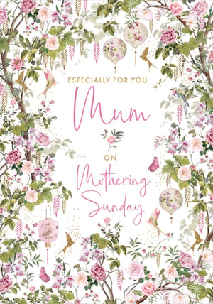 a mother 's day card that says especially for you mum on mothering sunday