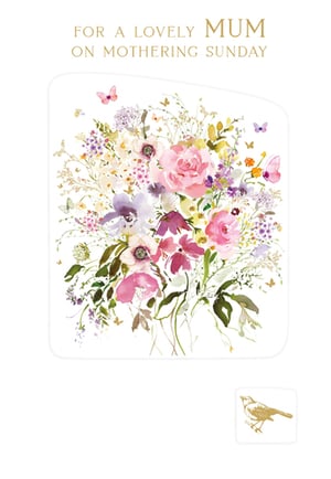 a card that says for a lovely mum on mothering sunday