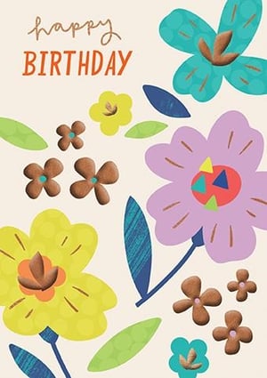 Brighten any birthday with this wonderfully cheerful card from Paper Rose! Our 'Open Birthday Female' design features a delightful array of vibrant, artistic flowers in a fresh, modern style.
The playful mix of purple, yellow, teal, and brown blooms, accented with lively green leaves and charming textured details, creates an eye-catching display. The 'happy BIRTHDAY' message is presented in a lovely handwritten and bold font combination, adding to its friendly appeal.
Perfect for a wide range of female recipients, this card is sure to bring a smile. Stock up with our convenient 1x6 pack size and offer your customers a truly beautiful way to celebrate.