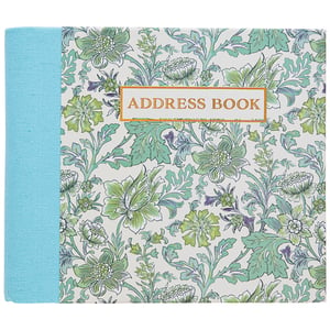 an address book with a floral pattern on it