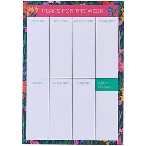 a weekly planner with flowers and the words plans for the week