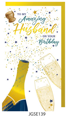 a birthday card that says to my amazing husband on your birthday