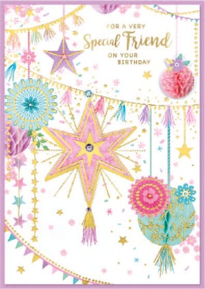 a birthday card for a very special friend on your birthday