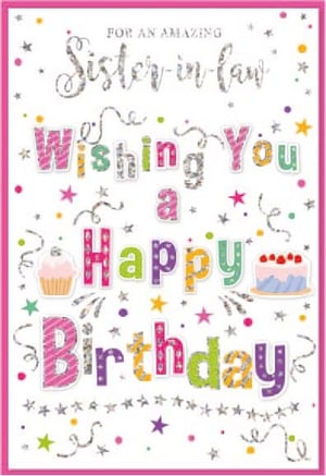 a birthday card for a sister in law wishing you a happy birthday