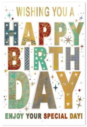 a birthday card that says wishing you a happy birthday enjoy your special day