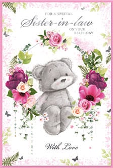 a birthday card for a special sister-in-law