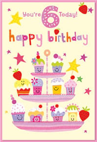 a birthday card for a girl that is 6 years old