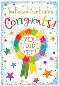 a congratulations card for someone who passed their exams