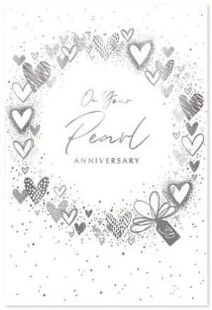 a card that says on your pearl anniversary