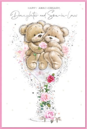 a happy anniversary card for daughter and son-in-law