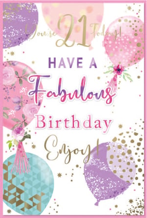 a birthday card that says have a fabulous birthday enjoy