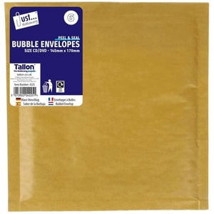 tallon bubble envelopes size cd / dvd 140mm x 170mm