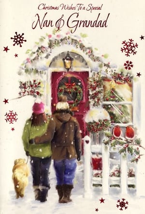 a christmas card that says christmas wishes to a special nan and grandad