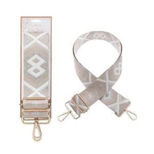 a luxury bag strap with a geometric pattern