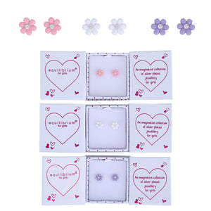three boxes of earrings from equilibrium for girls