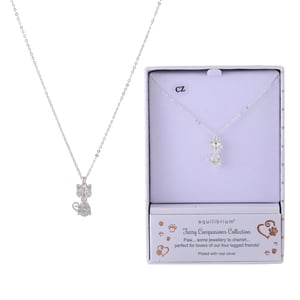a necklace in a box that says furry companions collection