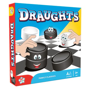 a box for a game called draughts that is family classics