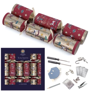 Bring a touch of classic Christmas magic to your customers' festive tables with these exquisite Tom Smith 6 x 14" Toy Box Premium Crackers. This single pack offers six generously sized crackers, each beautifully adorned with a nostalgic 'Toy Box' theme featuring charming illustrations of rocking horses, trains, and festive motifs in rich red and shimmering gold.
Perfect for creating memorable moments, these premium crackers promise delightful surprises within. Each contains a traditional paper hat, a festive motto, and a quality gift, ranging from fun puzzles and handy tools to quirky novelties, ensuring everyone has a joyous crack! A true centrepiece for any Christmas celebration, these crackers embody the timeless tradition of Tom Smith.